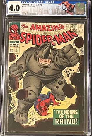 Amazing Spider-Man #41 CGC 4.0 1966 1st APP Rhino