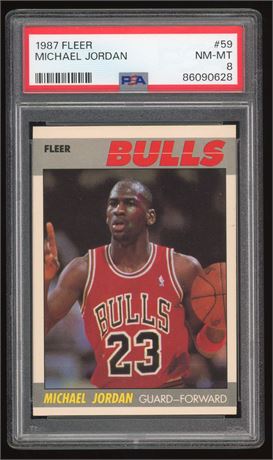 1987 Fleer #59 Michael Jordan PSA 8 NMMT