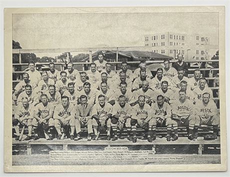 1934 Boston Red Sox Team Photo Lefty Grove, Herb Pennock, Rick Ferrell