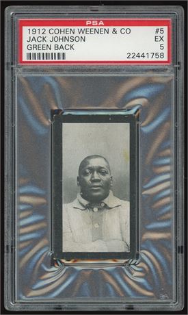 1912 Cohen Weenen & CO #5 Jack Johnson Green Back PSA 5 EX