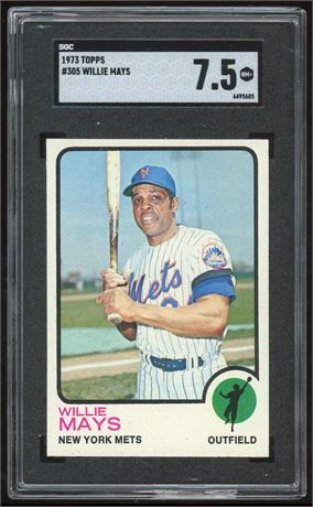 1973 Topps #305 Willie Mays SGC 7.5 NM+