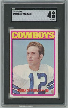1972 Topps #200 Roger Staubach RC SGC 4 VGEX