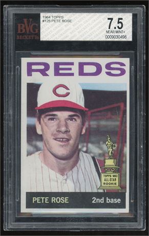 1964 Topps #125 Pete Rose BVG 7.5 NM+