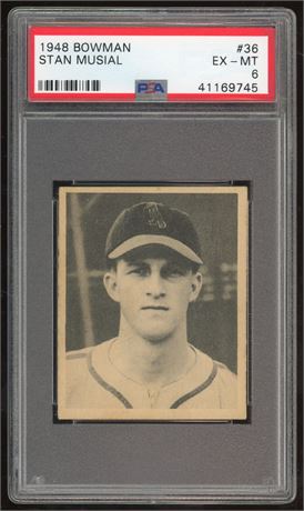 1948 Bowman #36 Stan Musial RC PSA 6 EXMT