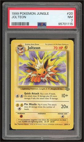 1999 Pokémon Jungle #20 Jolteon PSA 7 NM