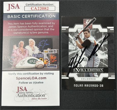 2009 Donruss Elite #6 Nolan Arenado RC On-Card Auto JSA