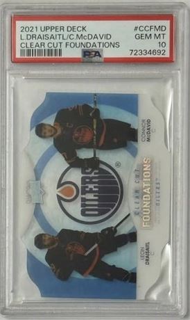 2021 Upper Deck L. Draisaitl/C. McDavid Clear Cut Foundations PSA 10 GEM MINT