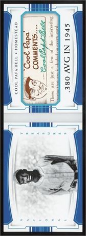 2018 Panini National Treasures Baseball 5/5 Cool Papa Bell Cut Signatures