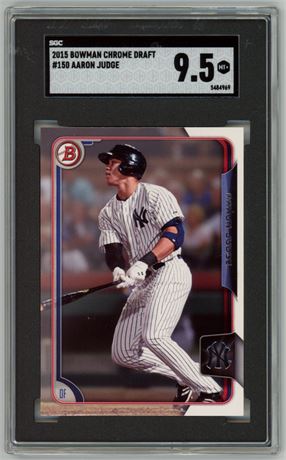 2015 Bowman Chrome Draft #150 Aaron Judge RC SGC 9.5 MINT+