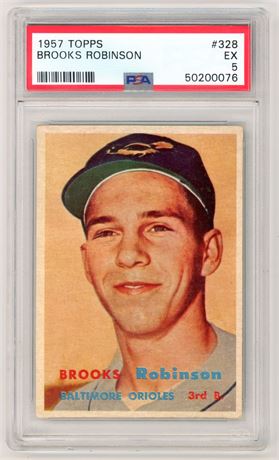 1957 Topps #328 Brooks Robinson RC PSA 5 EX