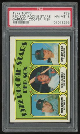 1972 Topps #79 Carlton Fisk RC PSA 8 NMMT