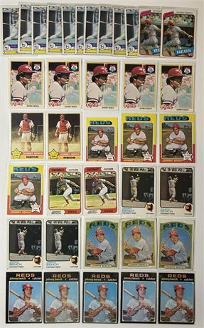 1971-1980 Topps Johnny Bench Lot (37)