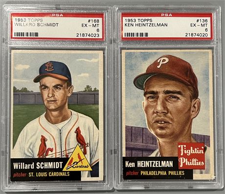 1953 Topps PSA 6 Graded Lot (2)