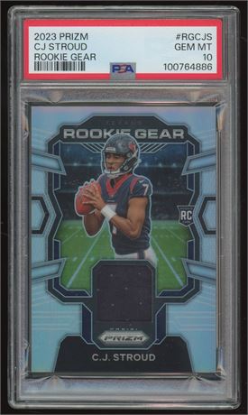 2023 Prizm Rookie Gear CJ Stroud Silver Prizm PSA 10 GEM MINT