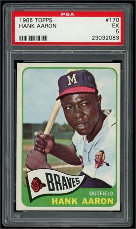 1965 Topps #170 Hank Aaron PSA 5