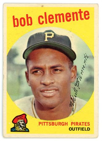 1959 Topps #478 Roberto Clemente VG (Stain)