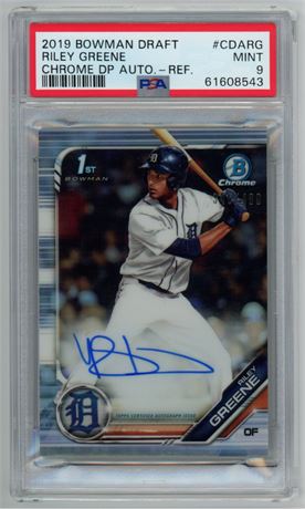 2019 Bowman Draft Riley RC Greene Auto Refractor 345/499 PSA 9