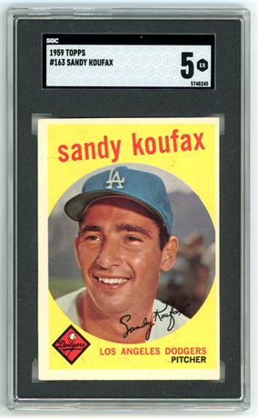 1959 Topps #163 Sandy Koufax SGC 5 EX