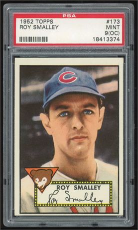 1952 Topps #173 Roy Smalley Cream Back PSA 9 (OC)