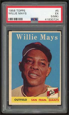 1958 Topps #5 Willie Mays PSA 5 (MK)