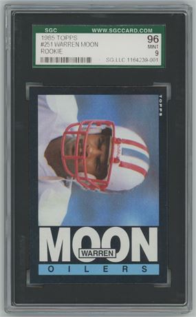 1985 Topps #251 Warren Moon RC SGC 9 MINT