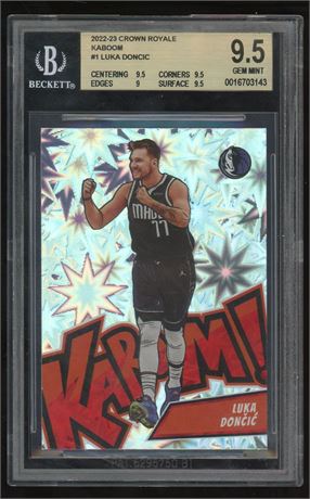 2022 Crown Royale Kaboom #1 Luka Doncic BGS 9.5 GEM MINT