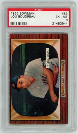 1955 Bowman #89 Lou Boudreau PSA 6 EXMT