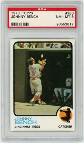 1973 Topps #380 Johnny Bench PSA 8 NMMT
