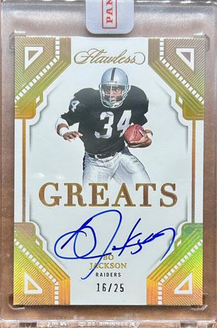 2023 Panini Flawless Greats Bo Jackson Gold Auto 16/25