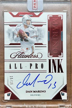 2023 Panini Flawless All-Pro Ink Auto Dan Marino 15/15