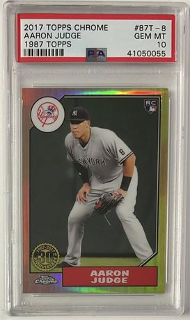 2017 Topps Chrome Aaron Judge RC 1987 Topps Refractor PSA 10 GEM MINT