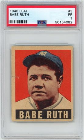 1948 Leaf #3 Babe Ruth PSA 1 POOR