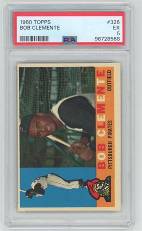 1960 Topps #326 Roberto Clemente PSA 5 EX