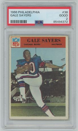 1966 Philadelphia #38 Gale Sayers RC PSA 2 GOOD
