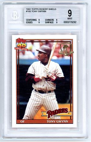 1991 Topps Desert Shield #180 Tony Gwynn BGS 9 MINT