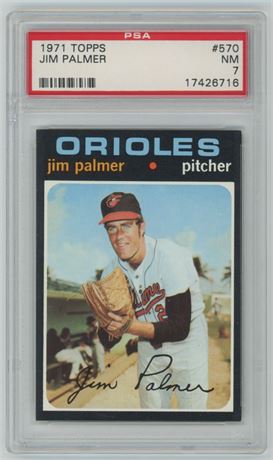 1971 Topps #570 Jim Palmer PSA 7 NM