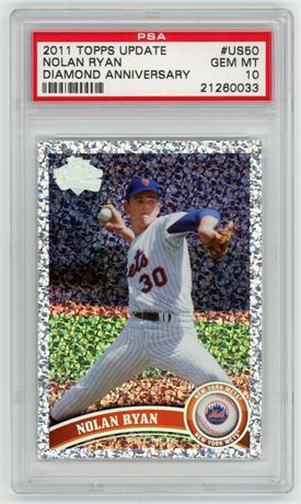 2011 Topps Update Nolan Ryan Diamond Anniversary PSA 10 GEM MINT