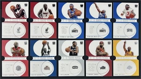 2005 Fleer Skybox Limited Edition Card Rare Form Lot (10) w/ Kobe, and Lebron