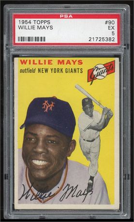 1954 Topps #90 Willie Mays PSA 5 EX