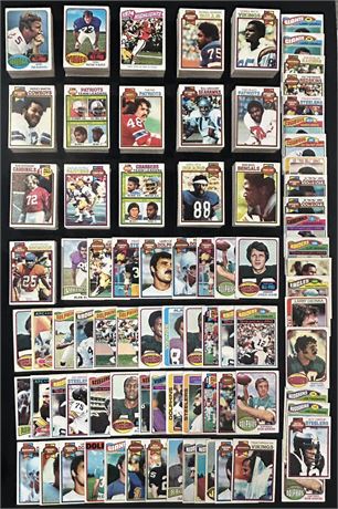 1975-79 Topps Football Lot (825+) LOADED with Stars/HOF VGEX-EX Condition