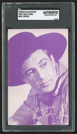 1940s Exhibits Salutations "Very Truly Yours" Gary Cooper SGC Authentic (MINI)