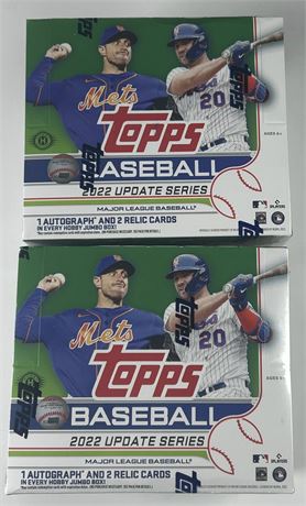2022 Topps Update Series Hobby Jumbo Box Factory Sealed Lot (2)