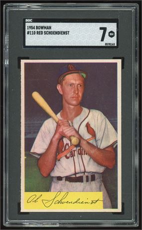 1954 Bowman #110 Red Schoendienst SGC 7 NM