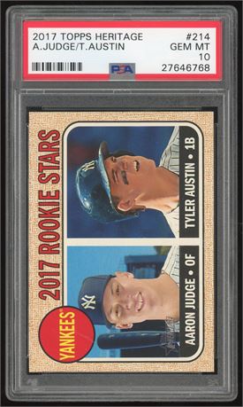 2017 Topps Heritage #214 Aaron Judge RC PSA 10 GEM MINT