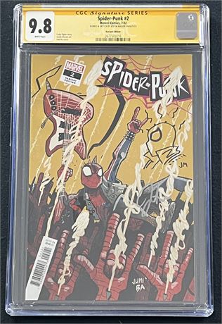 Spider-Punk #2 CGC 9.8 2022 VARIANT Edition Signed by Justin Mason