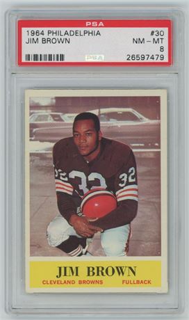 1964 Philadelphia #30 Jim Brown PSA 8 NMMT