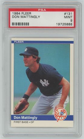 1984 Fleer #131 Don Mattingly RC PSA 9 MINT