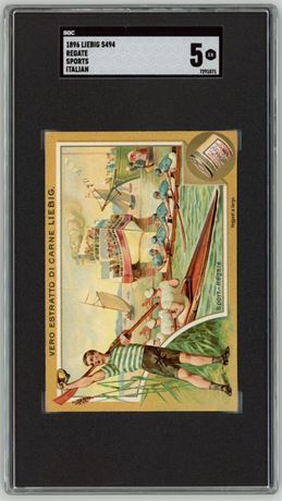 1896 S494 Liebig Regate Sports Italian SGC 5 EX Only SGC Example
