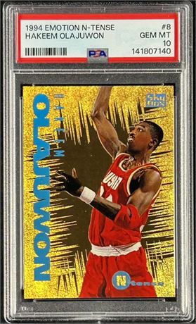 1994 Emotion N-Tense #8 Hakeem Olajuwon PSA 10 GEM MINT