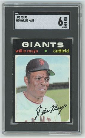 1971 Topps #600 Willie Mays Semi-High # SGC 6 EXMT